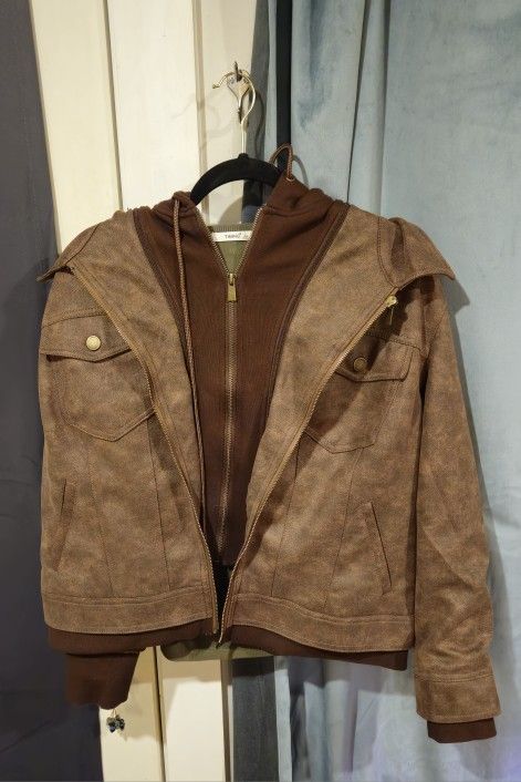 $120 Women’s Faux-Leather Jacket — BRAND NEW — SIZE LG $35 (Need Gone Today)