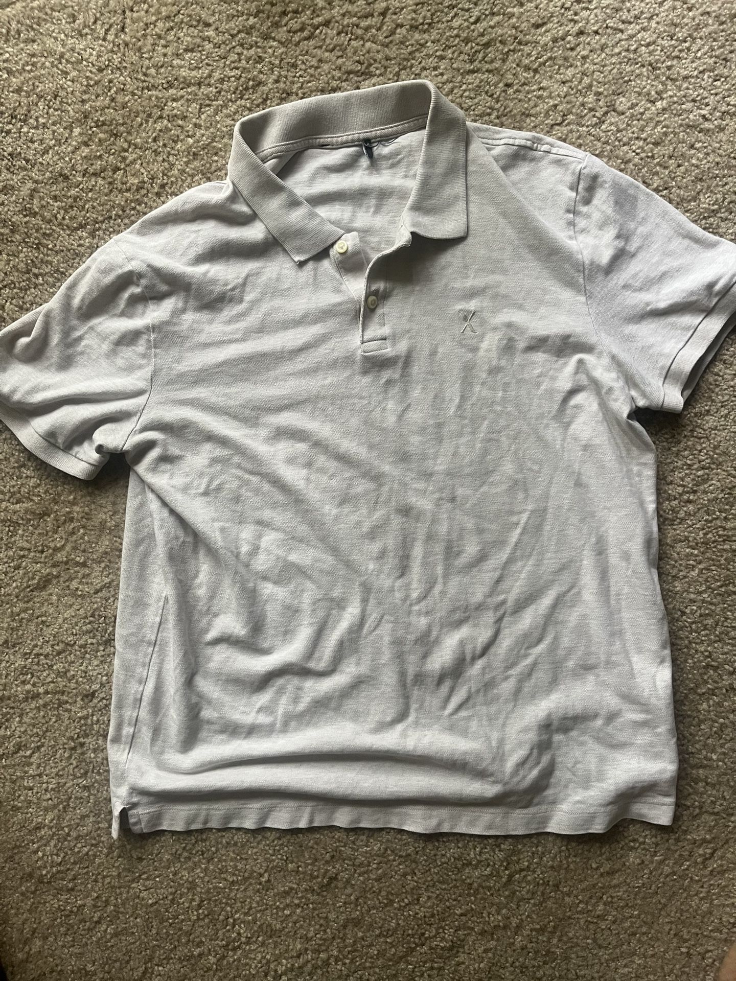 Men’s Light Gray Polo Shirt – Size Large