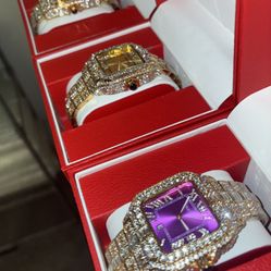 Box & Papers w/ Iced Out Luxury Men’s Watch | Meet Today Vegas Or Ship
