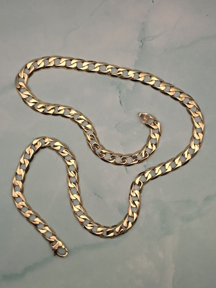 14k Square Cuban Link Chain