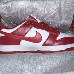 Red and White Dunks
