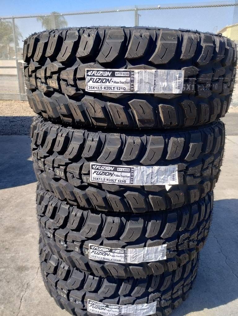 Tires New LT 35x12.50R20 MT Fusion $840×4 Install Mount And Balance