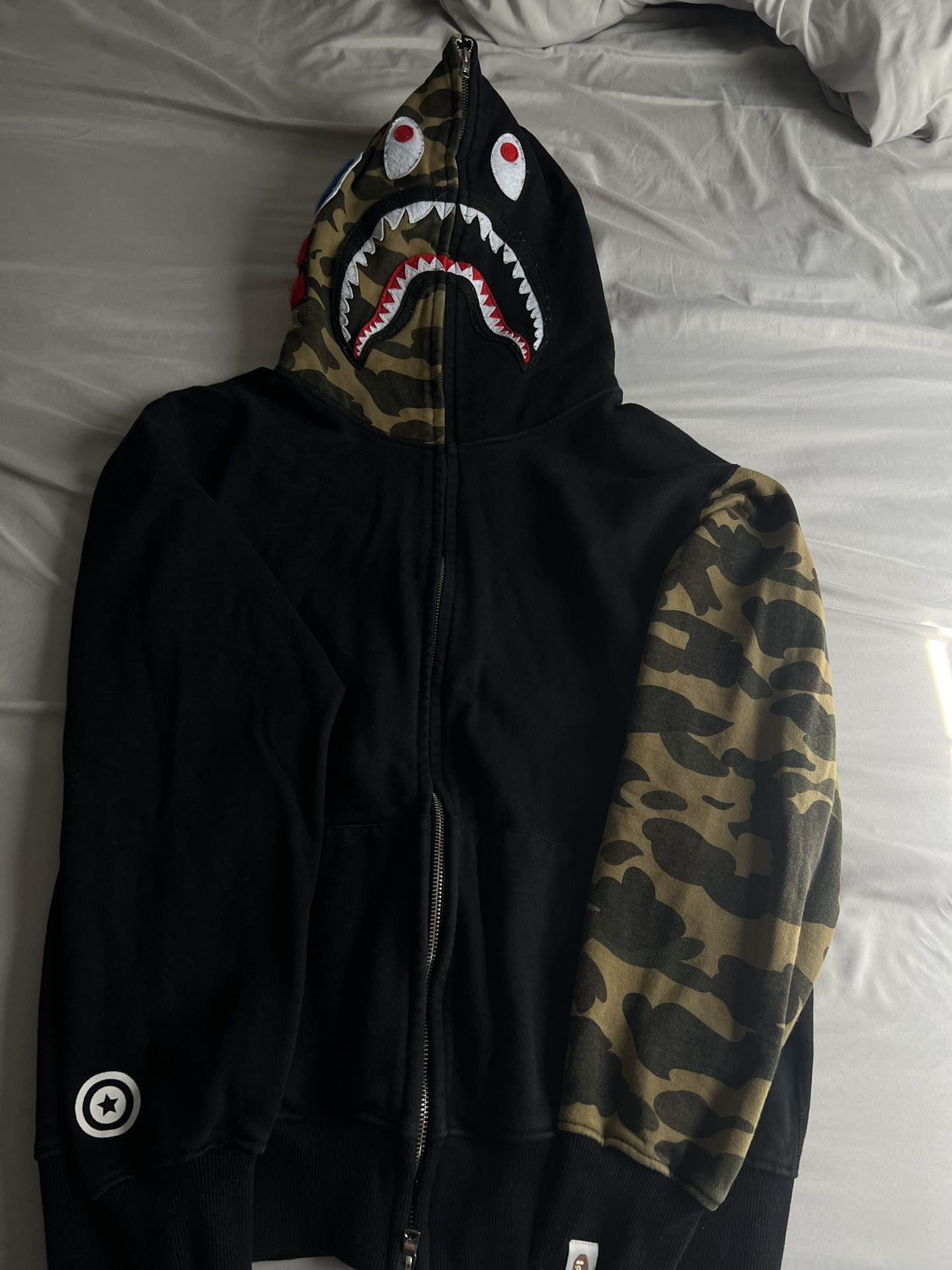 BAPE giant shark full zip hoodie ‘black’
