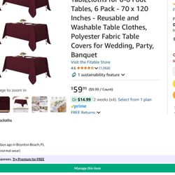 Burgundy Tablecloths