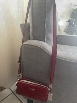 Guess Red Quilted Crossbody Bag