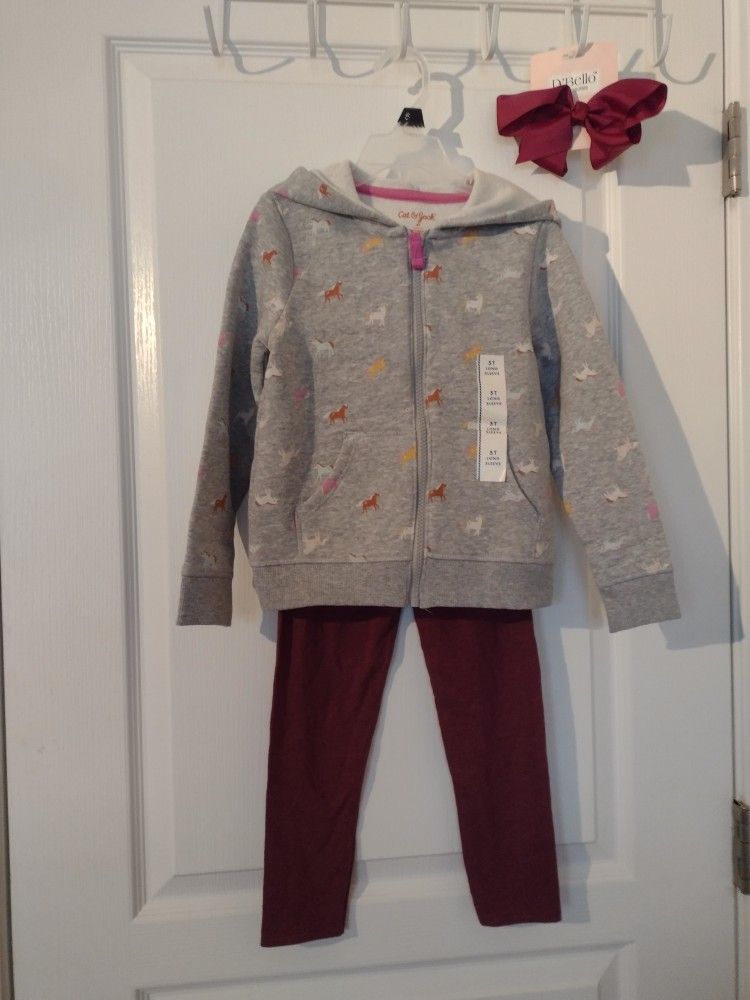 Unicorn Hoodie Outfit & Bow