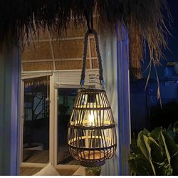 Solar Lantern Outdoor Hanging Light Waterproof 