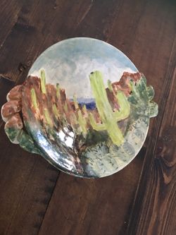 VINTAGE SUCCULENT PAINTED BOWL