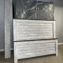 Willowton Queen Panel Headboard And Footboard Only No Bed  