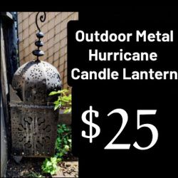 MUST SELL ASAP!!;

Large Outdoor Metal Moroccan Hurricane Candle Lantern

