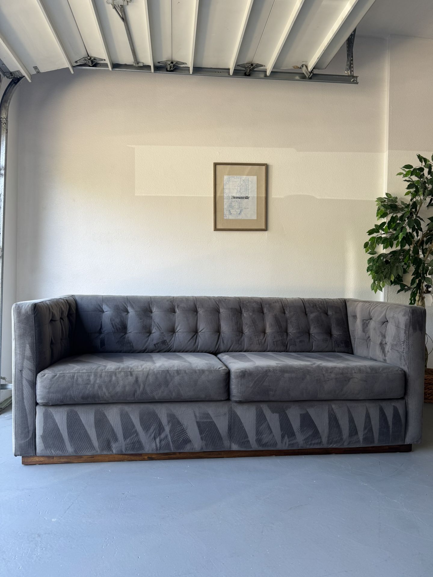 Velvet sofa