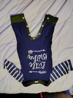 0-3 months little brother long sleeve onesie