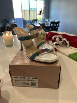 Women’s Rhinestone Rainbow heels 7.5 — $40