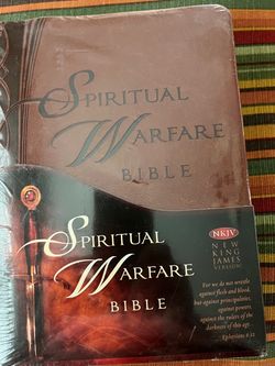 NEW SEALED NKJV Spiritual Warfare Bible – Brown Leather – Out of Print