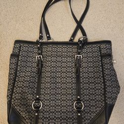 COACH medium sized tote w/ duster bag