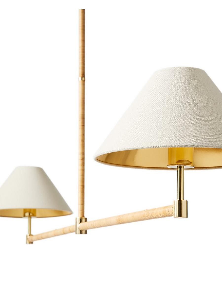 Madera Linear Pendant- Serena And Lily- Natural/Gold Lined Shades