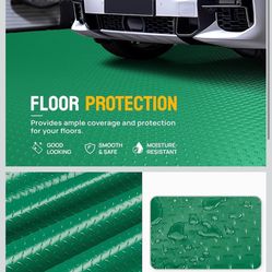 TUFFIOM 7.5 x 20 FT Garage Floor Mat, Thickened Diamond Plate PVC Garage Mats Flooring Roll for Under Car, Garage Parking Mats for Floor Large SUVs, M