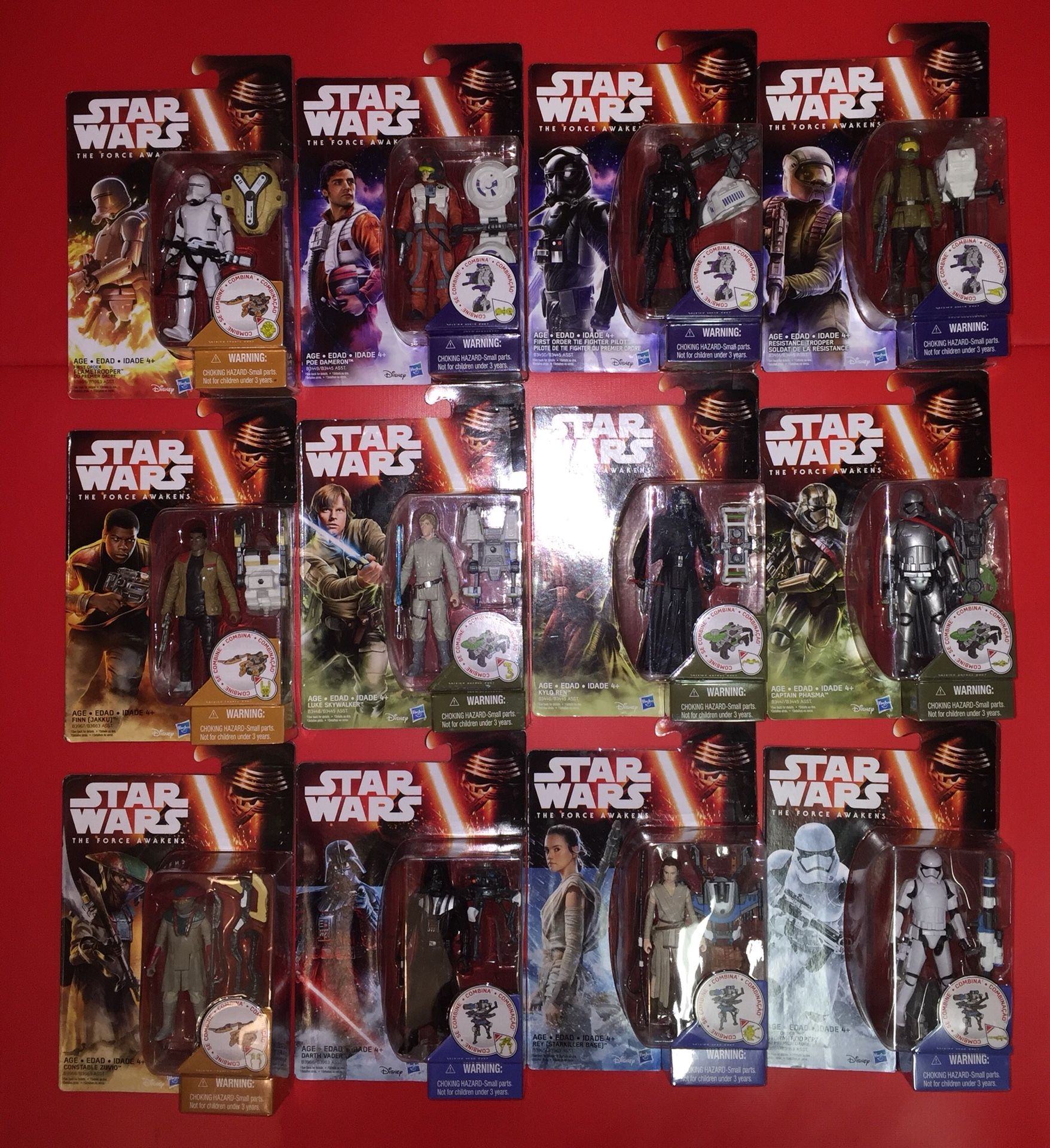 Twelve (12) Star Wars Figure Collection - 1st Wave Toys Episode 7 on 09/2015