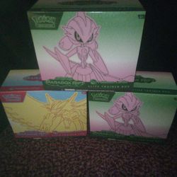 Scarlet And Violet Paradox Rift Elite Trainer Boxes Pokemon Center Edition And Paldean Fates Etbs