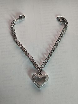 Swarovski Open Heart Charm Bracelet