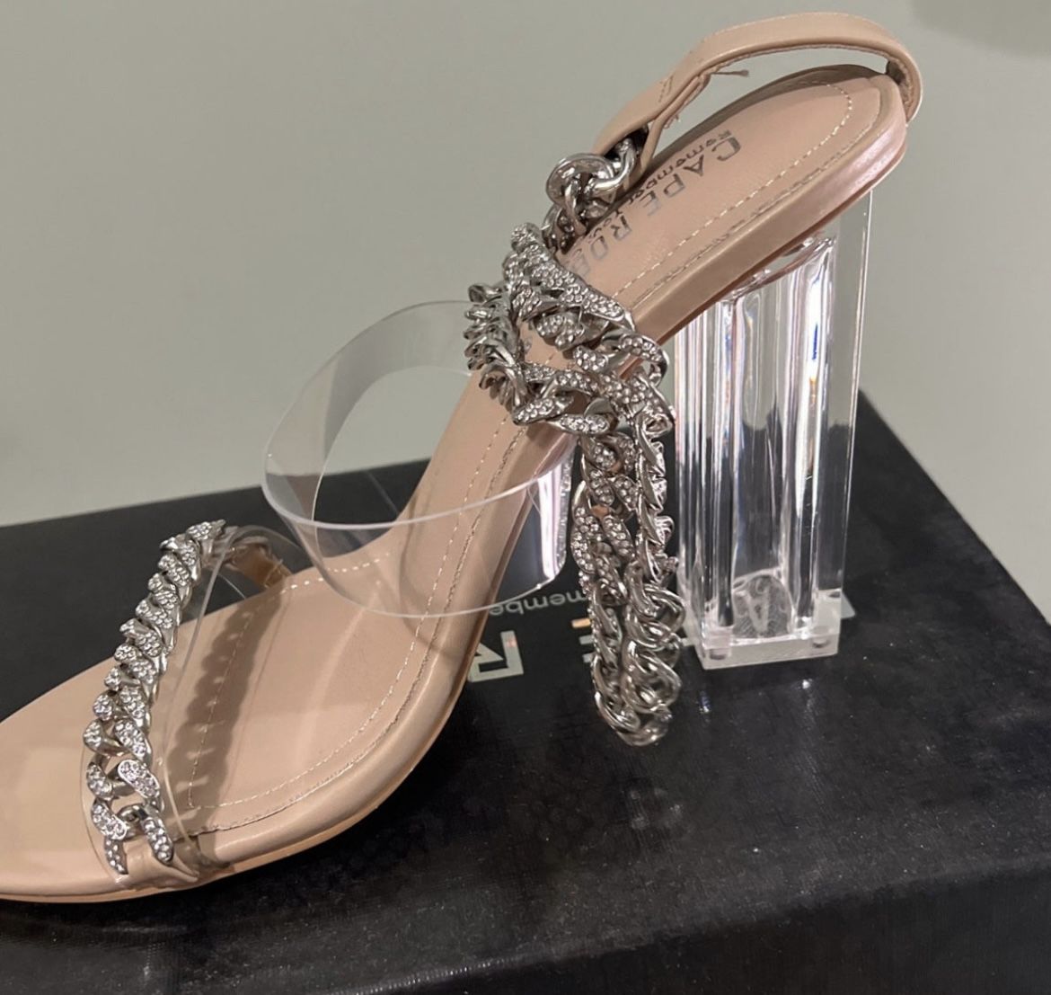 Rhinestone Clear Heel