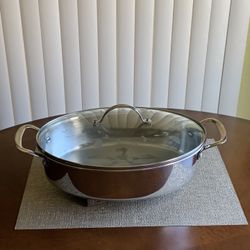 Princess House Heritage Stainless Steel Oval Pot With Lid (5Qt.)