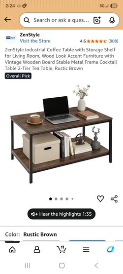 ZenStyle Industrial Coffee Table