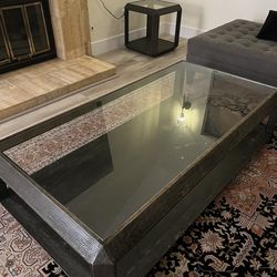 Restoration hardware coffee table and side table !
