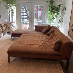 Italian Suede Designer Couch