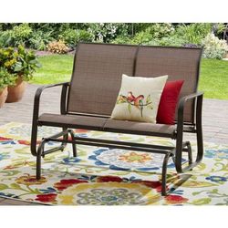 Mainstays Wesley Creek 2-Seat Outdoor Sling Seat Glider