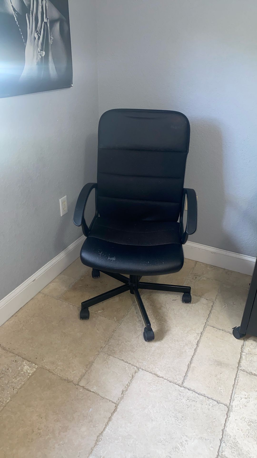 Black ikea rolling chair