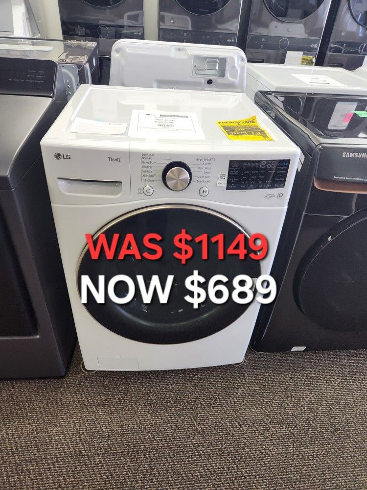 4.5 Cu. Ft. Ultra Large Capacity Smart Wifi Enbaled Front Load Washer With Turbo Wash 360