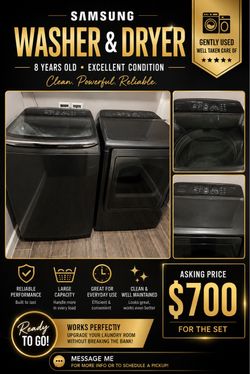 Samsung washer and dryer