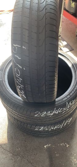 225/40R19 PIRELLI P ZERO MATCHING 3 & 1 NITTO RUN FLAT OVER 90% TREAD