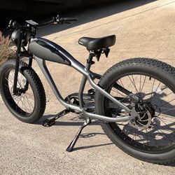 1000 Watt Electric Beach Cruiser Style E-Bike, 28mph, 17.5ah Battery