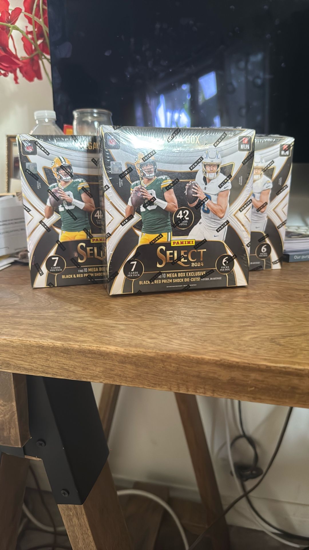 2024 Select Football Mega Boxes (Black and Red Prizm)
