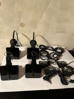 4 platronics CS540 home office phone headset base charger
