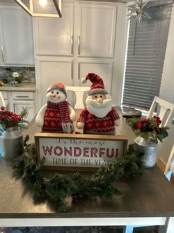 Santa and Mrs snowmen