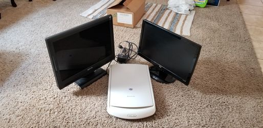 Hp Scanner With Hp Monitor And Soyo Monitor