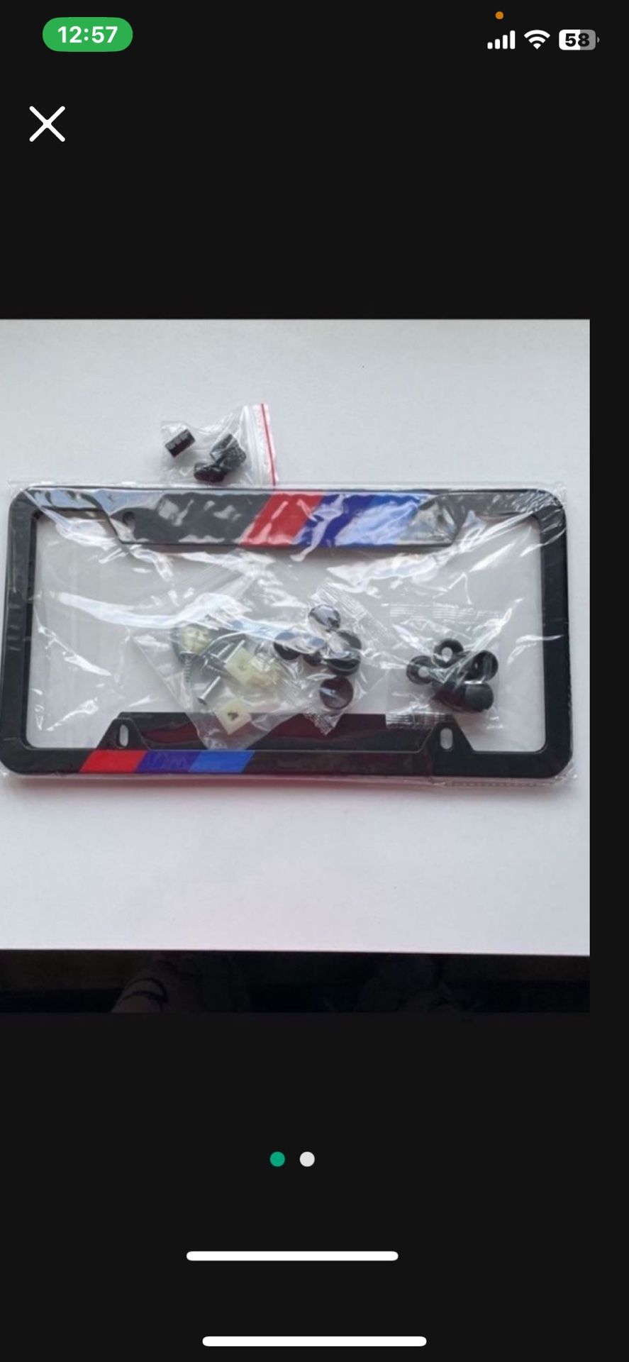 New! BMW M SERIES Metal License Plate Frames High Quality Front And Back