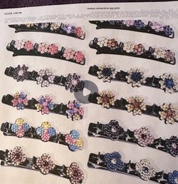 Gemmed Barettes-Multiple colors