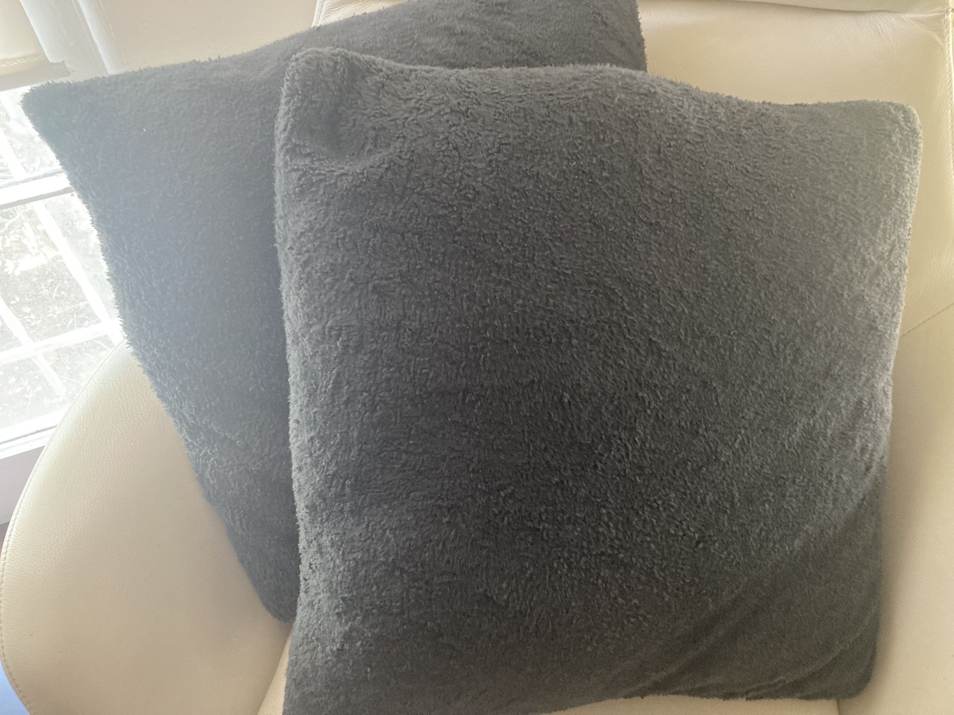 Two Large Blue Couch Pillows