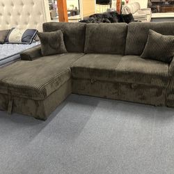 Black Sleeper Sectional