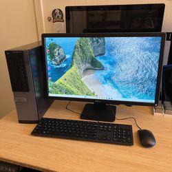 FAST Complete Computer Desktop PC Setup / Intel Core i5 CPU / 128GB SSD / 24” 1920x1080p Monitor / Keyboard + Mouse / Windows 11 Pro + Office