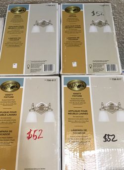 2 LIGHT BATHROOM VANITY FIXTURES