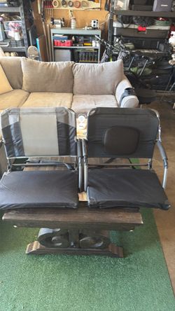 Deluxe stadium seats with lumbar support