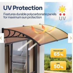 VIVOHOME
6.6 ft. Polycarbonate Window Door Fixed Awning (40 in. x 80 in.)
