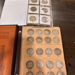 Silver - 92 Walking Liberty Half’s And 1 Barber Half  