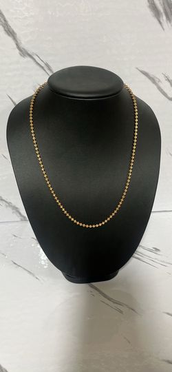 14k rose gold moon bead necklace