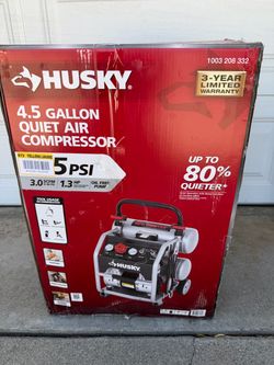 Husky 4.5 Gallon 175 PSI Oil Free Air Compressor NEW